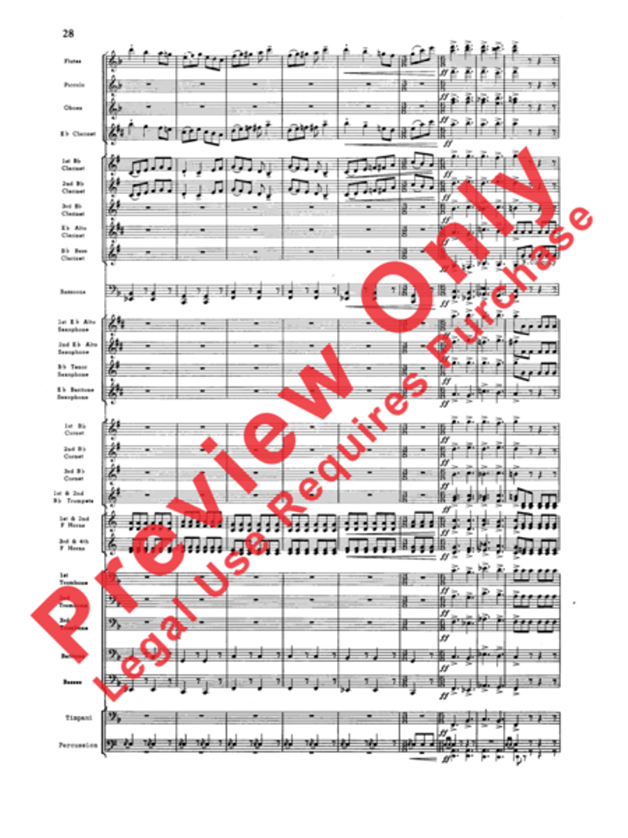 Third Suite (I. March, II. Waltz, III. Rondo) Concert Band scores gallery preview page 30