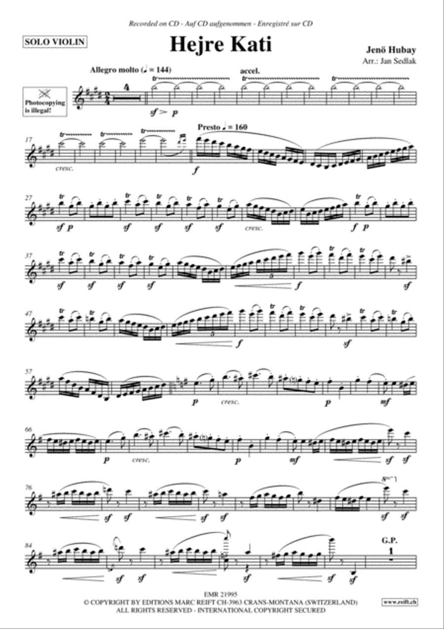 Hejre Kati Violin Solo scores gallery preview page 2
