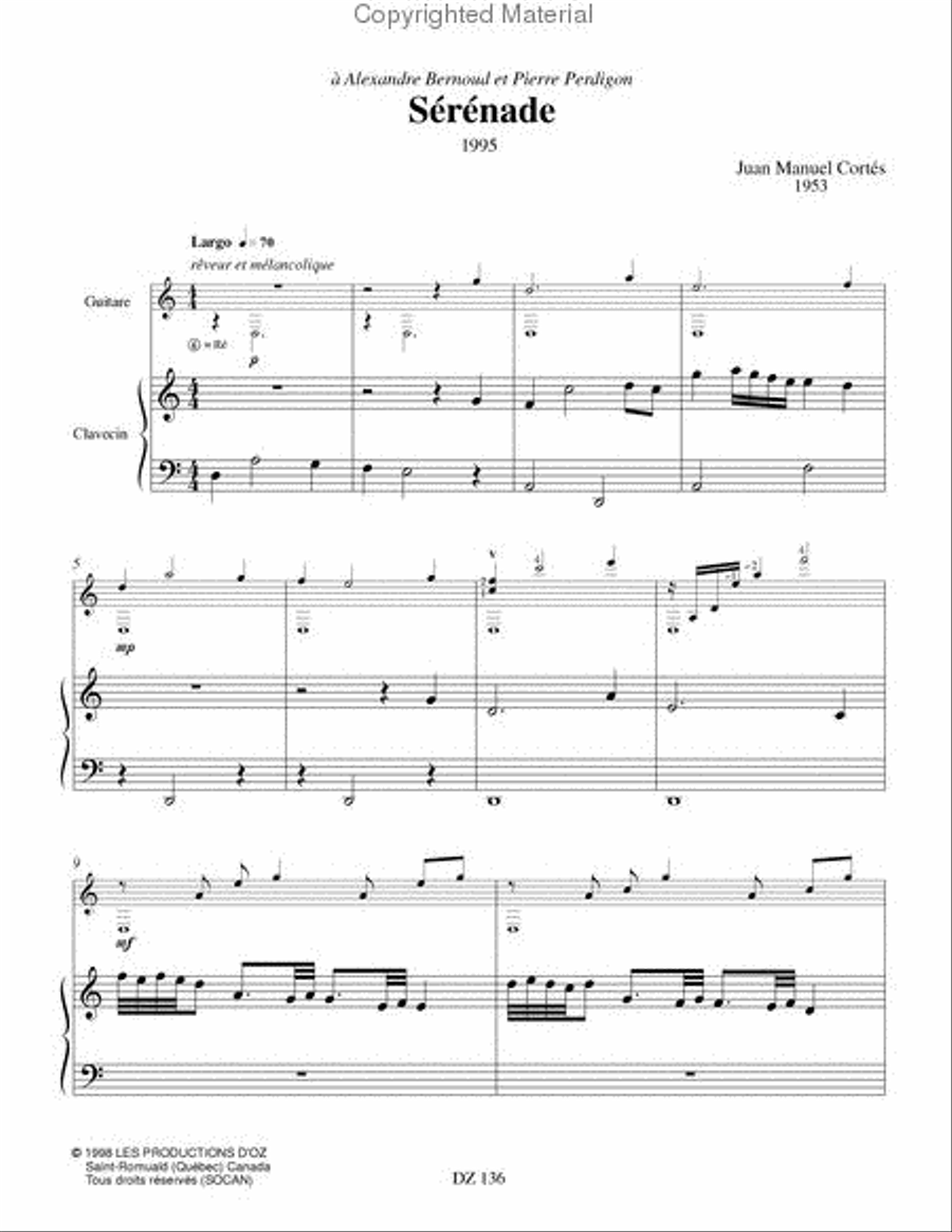 Sérénade Classical Guitar scores gallery preview page 2