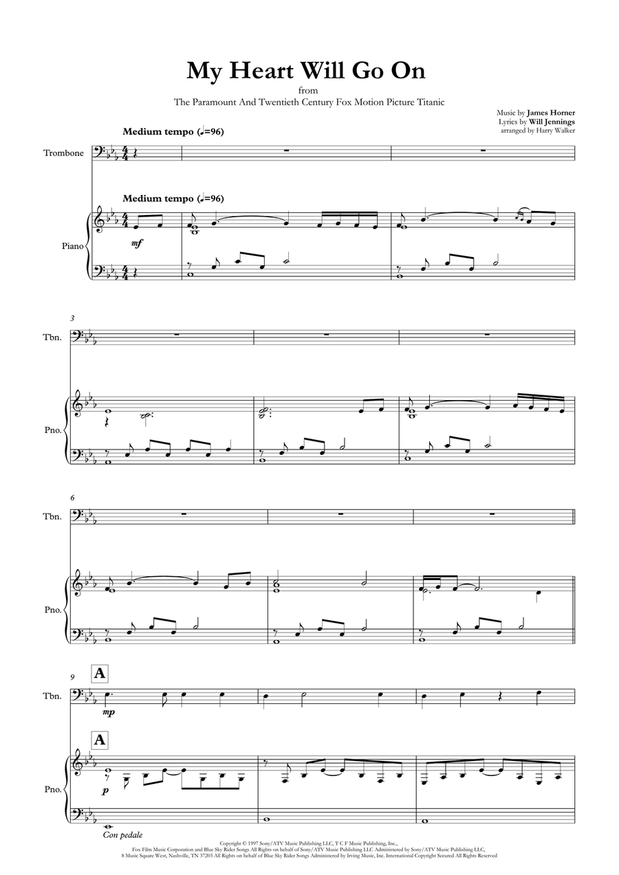 My Heart Will Go On (Love Theme From 'titanic') Chamber Music scores gallery preview page 4