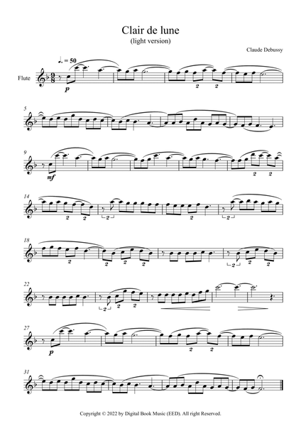 Clair de lune - Claude Debussy (Flute)