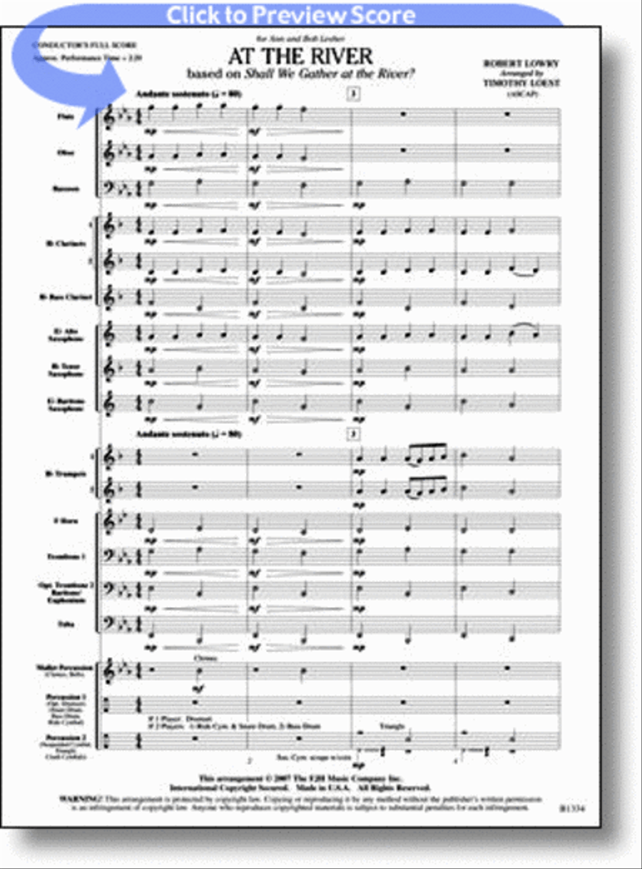 At the River At the River Concert Band scores gallery preview page 1
