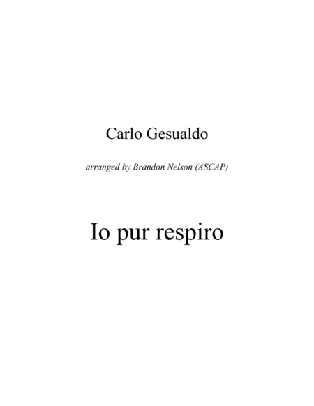 Io pur respiro (for brass quintet) image number null