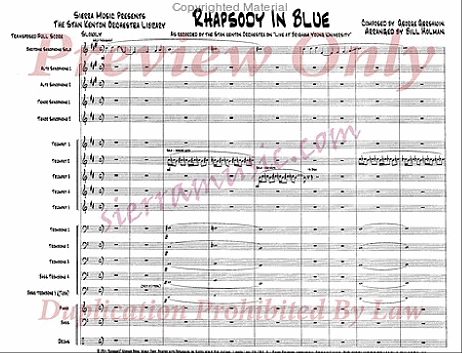 Rhapsody In Blue Jazz Ensemble scores gallery preview page 2