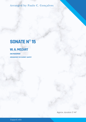 SONATE Nº 15 - 2nd Movement - W. A. MOZART