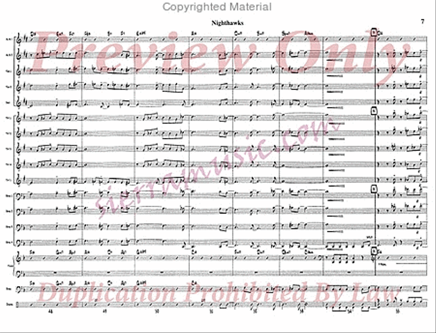 Nighthawks Nighthawks Jazz Ensemble scores gallery preview page 8