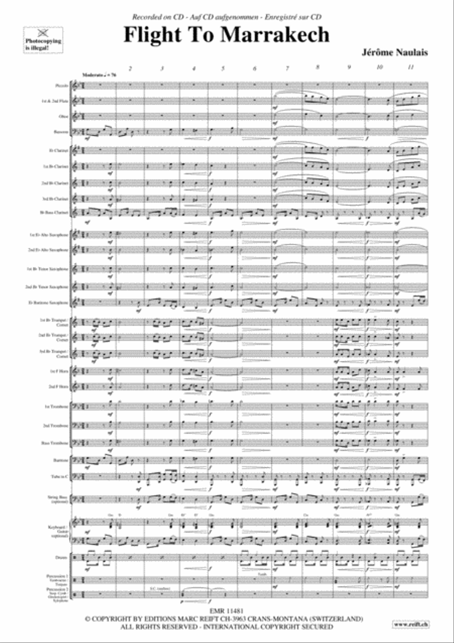 Flight To Marrakech Concert Band scores gallery preview page 4