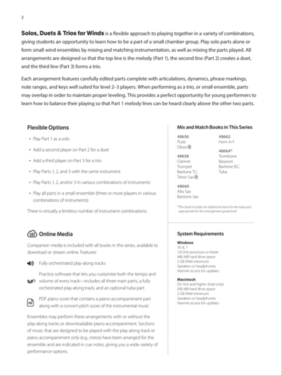 Solos, Duets & Trios for Winds -- Patriotic Favorites Small Ensemble scores gallery preview page 2