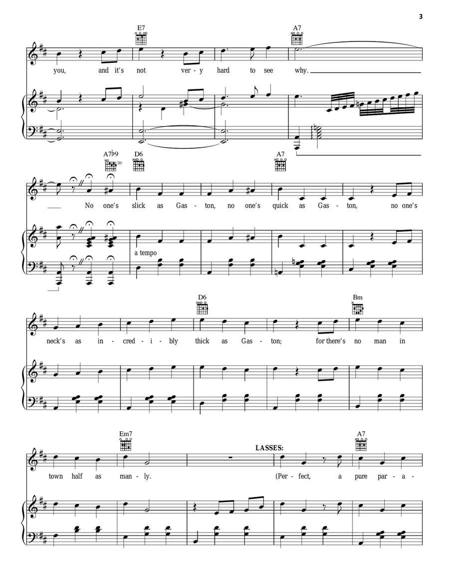 Gaston (from Beauty And The Beast) (2017) Piano, Vocal, Guitar scores gallery preview page 3