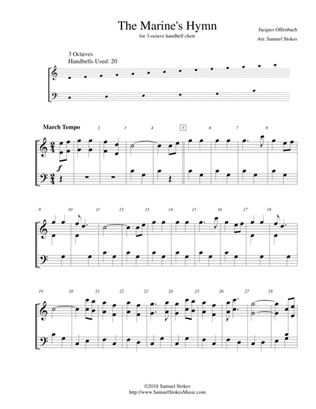 The Marine's Hymn - for 3-octave handbell choir
