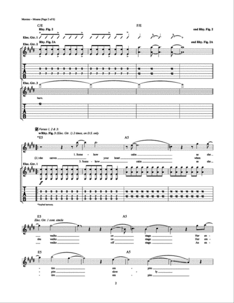 Moana Electric Guitar scores gallery preview page 2