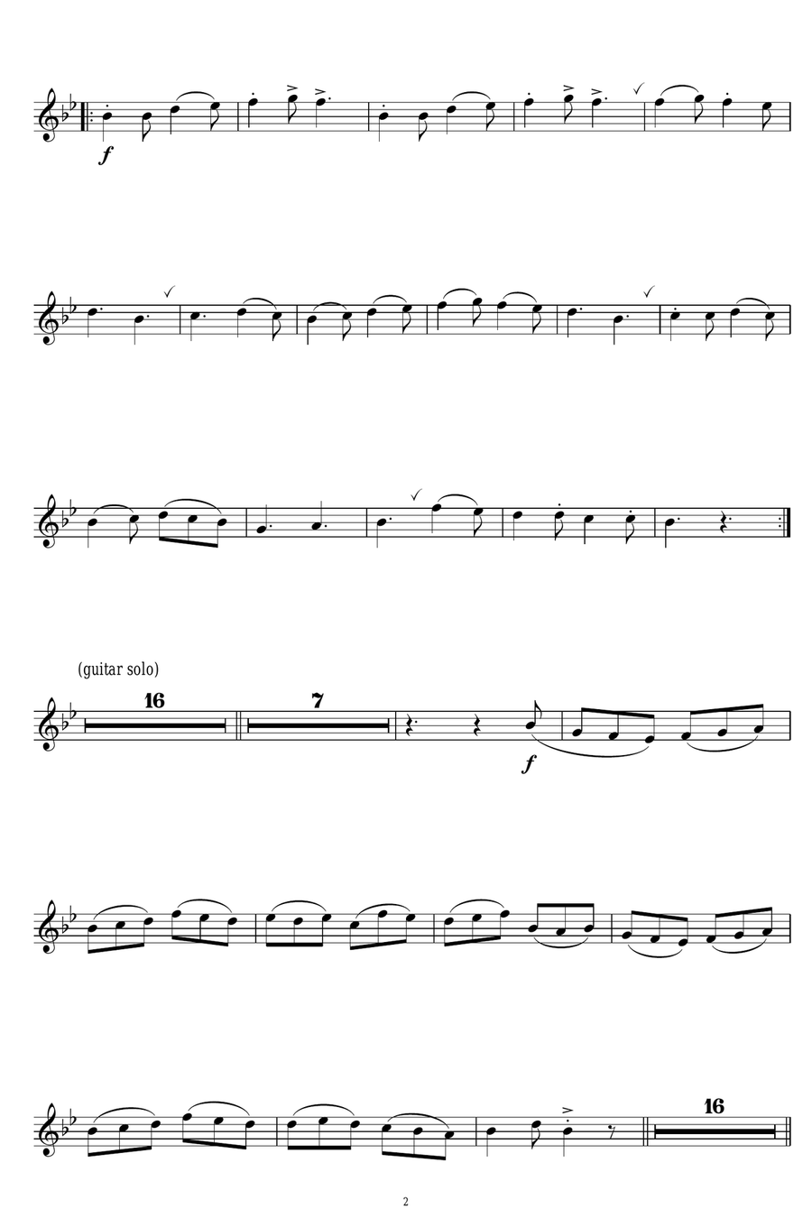 In Dulci Jubilo Alto Saxophone scores gallery preview page 2