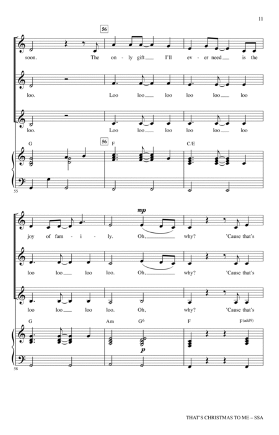That's Christmas To Me (arr. Audrey Snyder) SSA scores gallery preview page 9