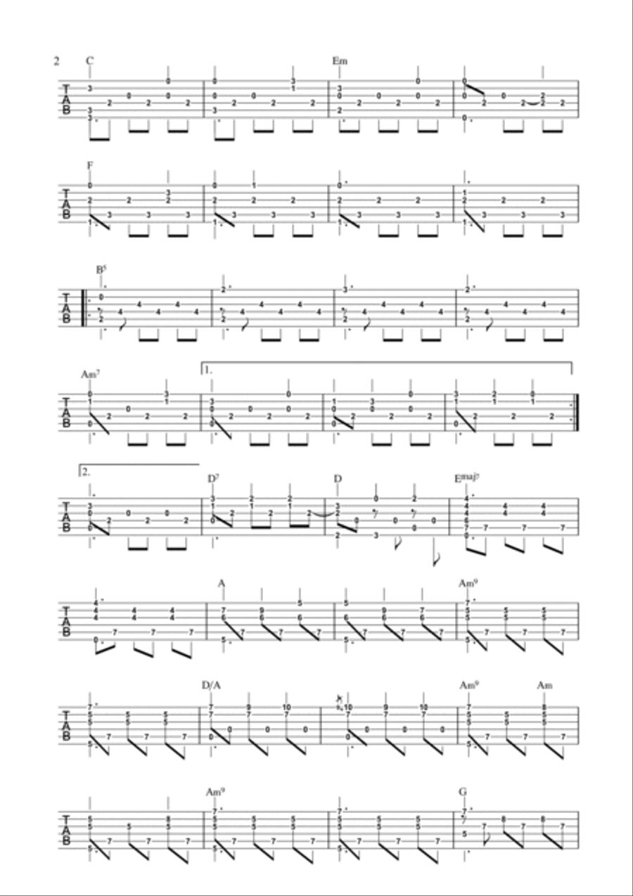 Peace Peace Acoustic Guitar scores gallery preview page 2