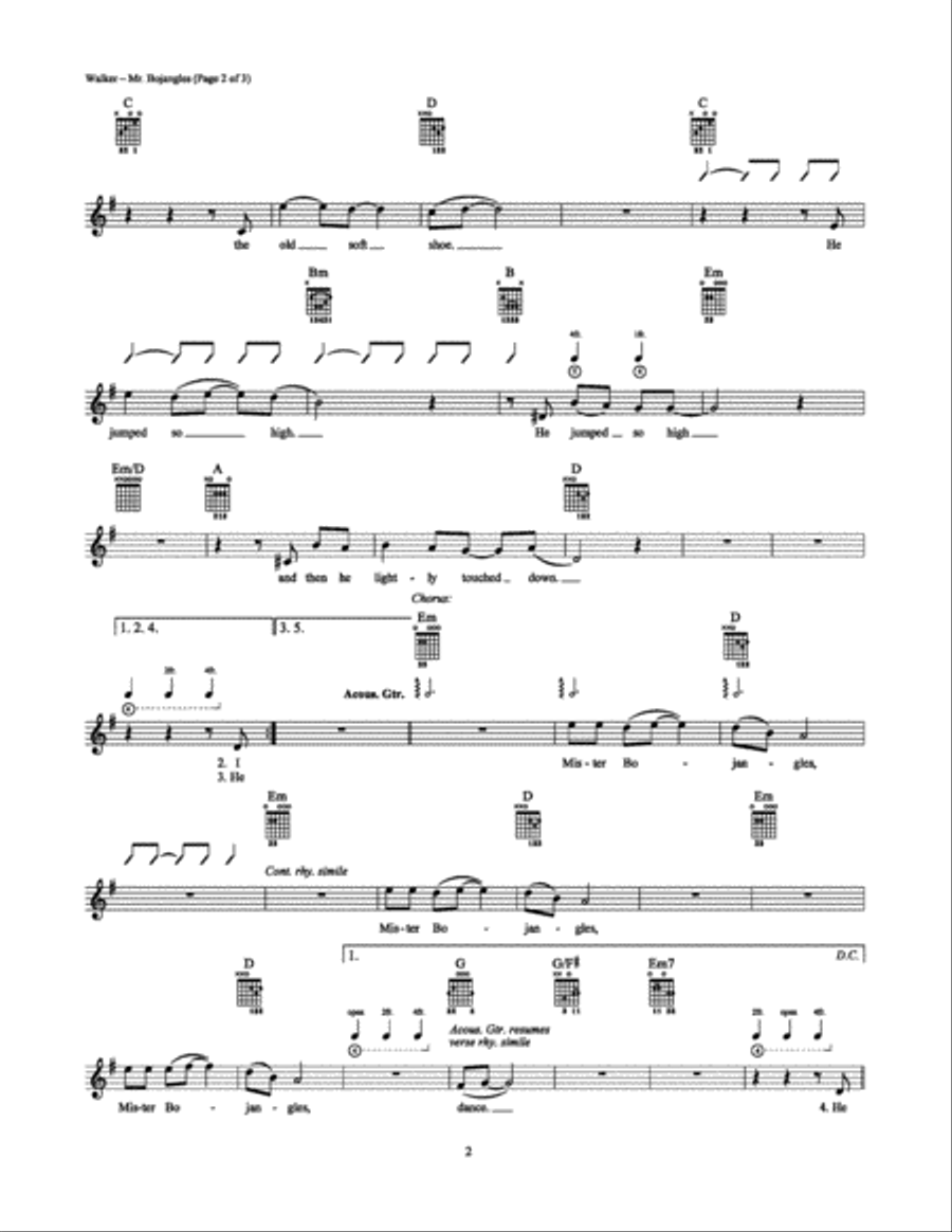 Mr. Bojangles Electric Guitar scores gallery preview page 2