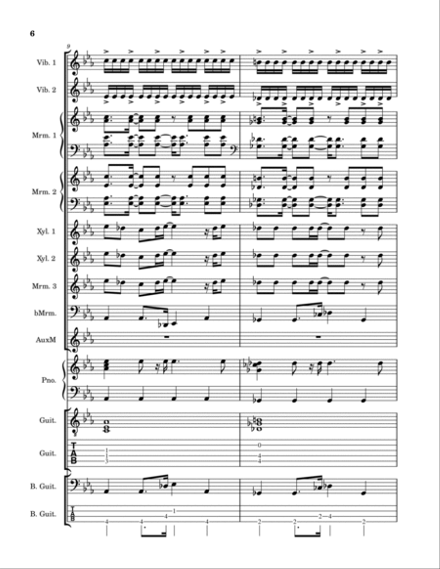 Pinball Wizard Pinball Wizard Percussion Ensemble scores gallery preview page 6