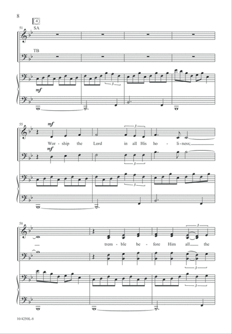 Psalm 98 4-Part scores gallery preview page 8