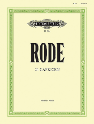 Book cover for 24 Caprices (in the Form of Etudes) for Violin