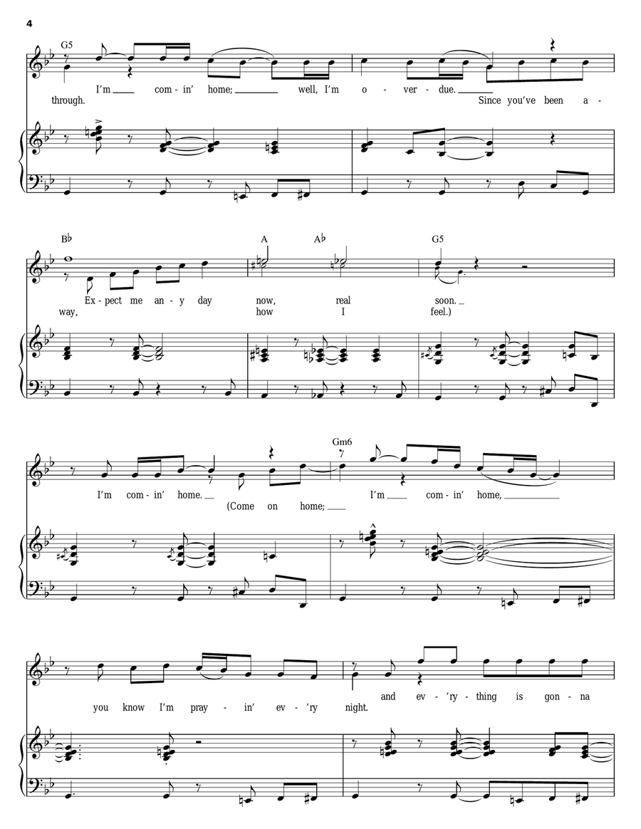 Comin' Home Baby Comin' Home Baby Piano, Vocal scores gallery preview page 4