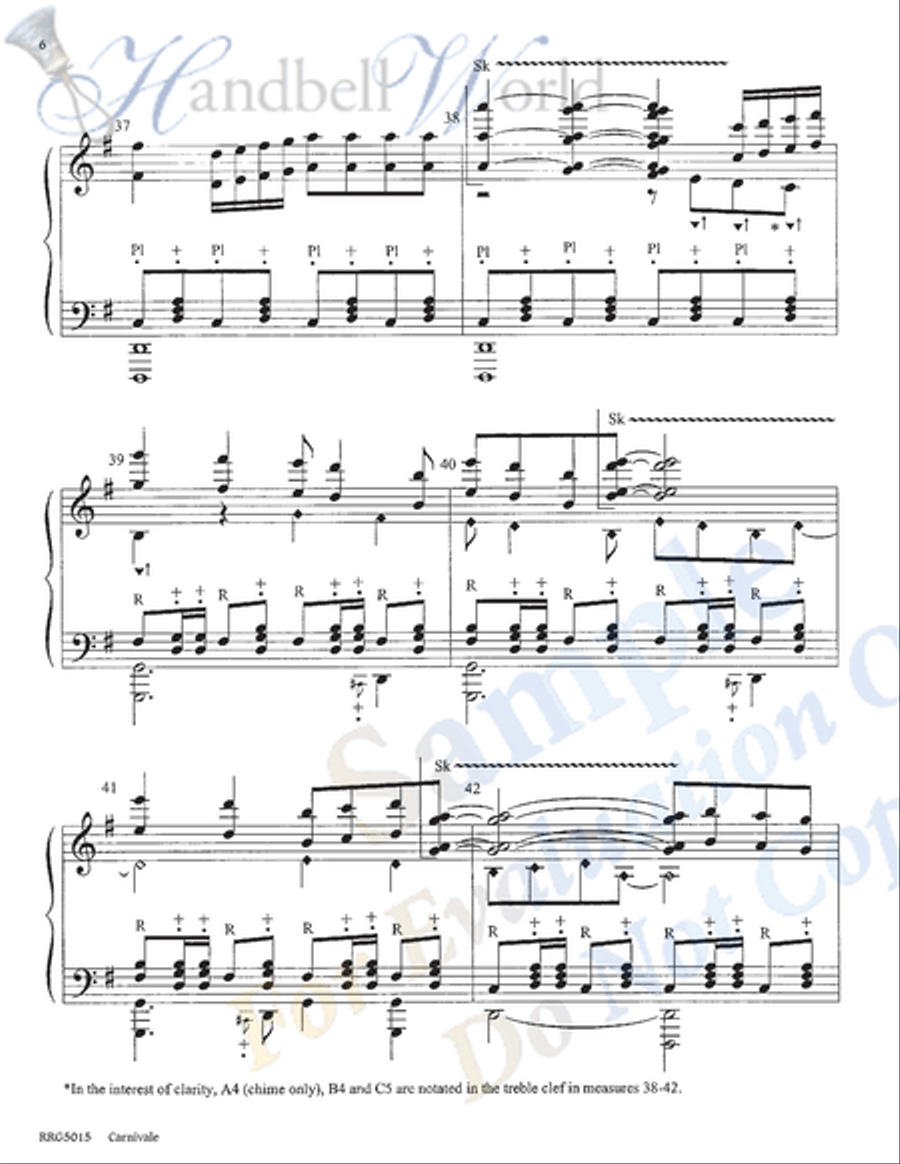 Carnivale Handbell Choir scores gallery preview page 5