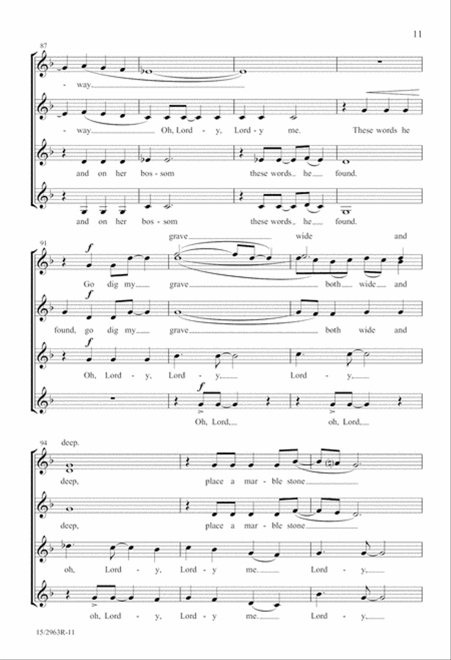 Go Dig My Grave SSAA scores gallery preview page 11