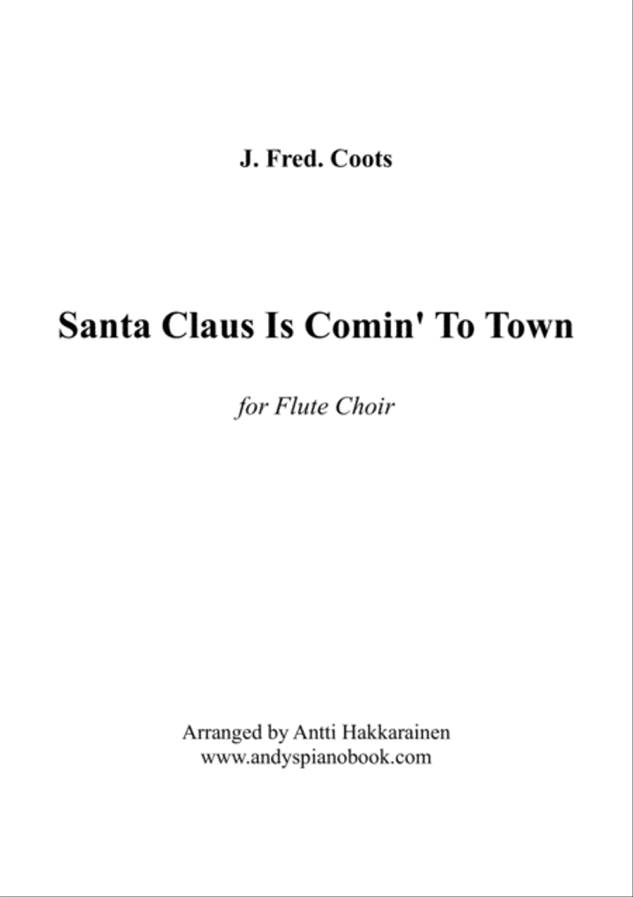 Santa Claus Is Comin' To Town Woodwind Ensemble scores gallery preview page 1