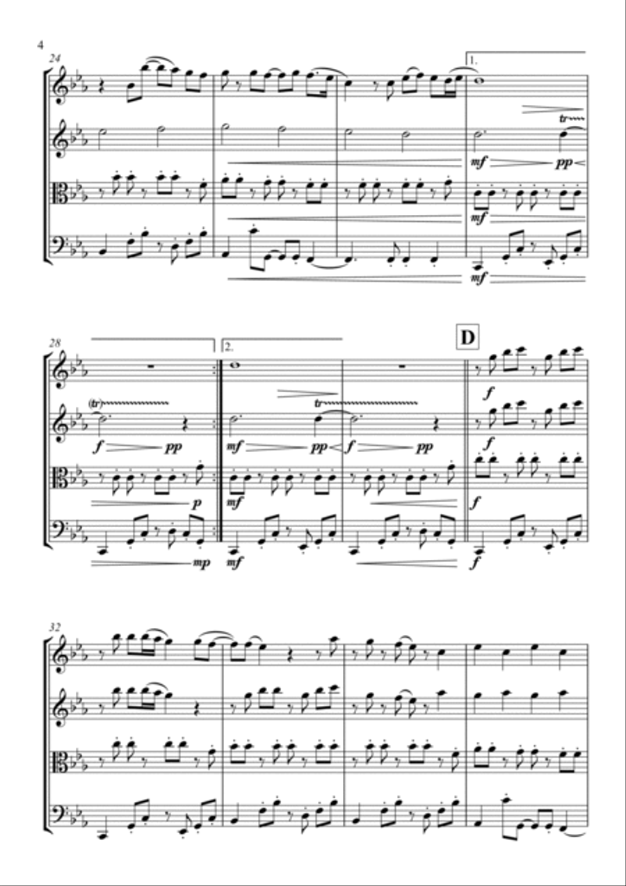 I Wish I Didn't Miss You Anymore String Quartet scores gallery preview page 4