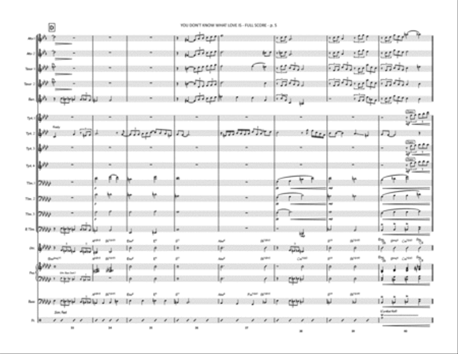 You Don't Know What Love Is Jazz Ensemble scores gallery preview page 6