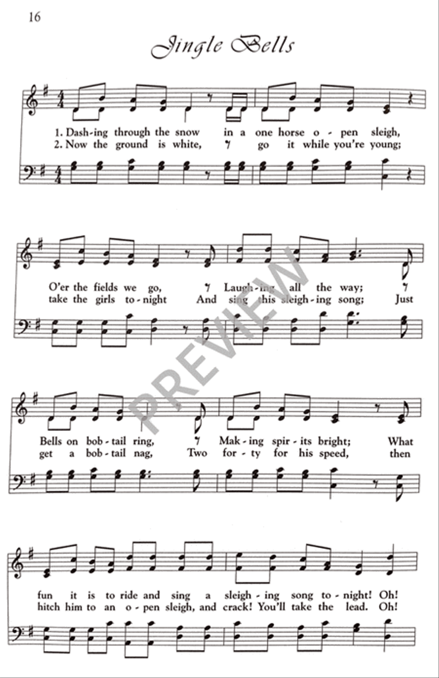 A Cappella Carols for Sidewalk Carolers 4-Part scores gallery preview page 17