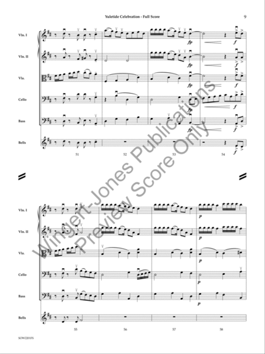 Yuletide Celebration String Orchestra scores gallery preview page 8