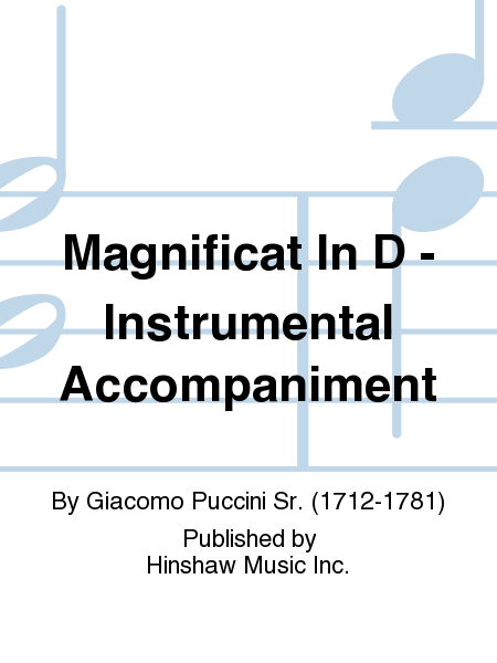 Magnificat in D - Full Score and Parts