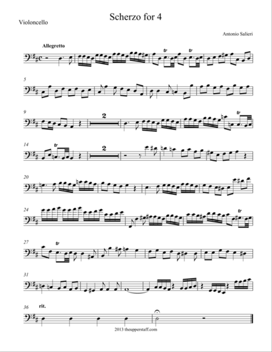Scherzo for 4 Scherzo for 4 String Quartet scores gallery preview page 1
