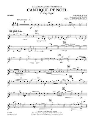 Cantique de Noel (O Holy Night) - Violin 1
