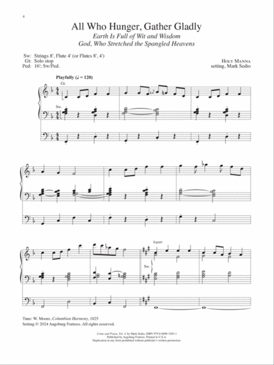 Come and Praise, Vol. 4 Organ scores gallery preview page 4