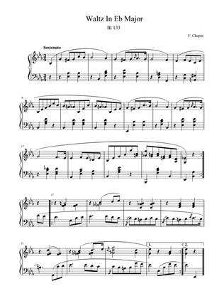 Book cover for Chopin Waltz BI. 133 in Eb Major