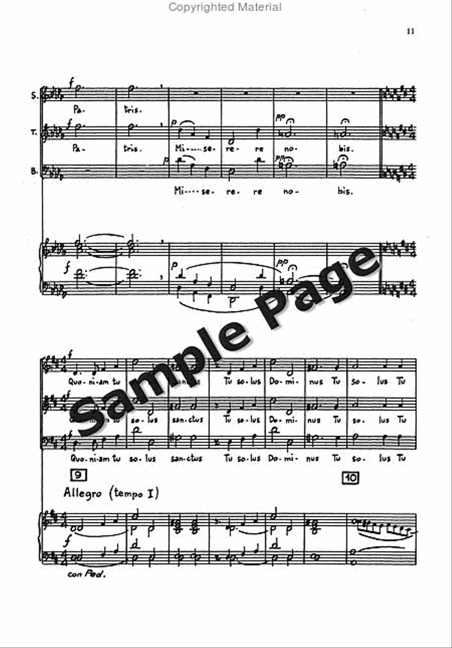 Messa Breve For Mixed Choir (3 Voices Stb) And Organ STB scores gallery preview page 10