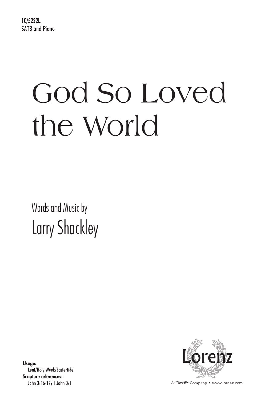God So Loved the World