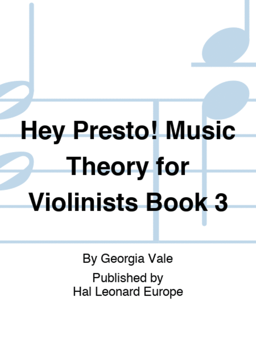 Hey Presto! Music Theory For Violinists Book 3 Violin Solo scores gallery preview page 1
