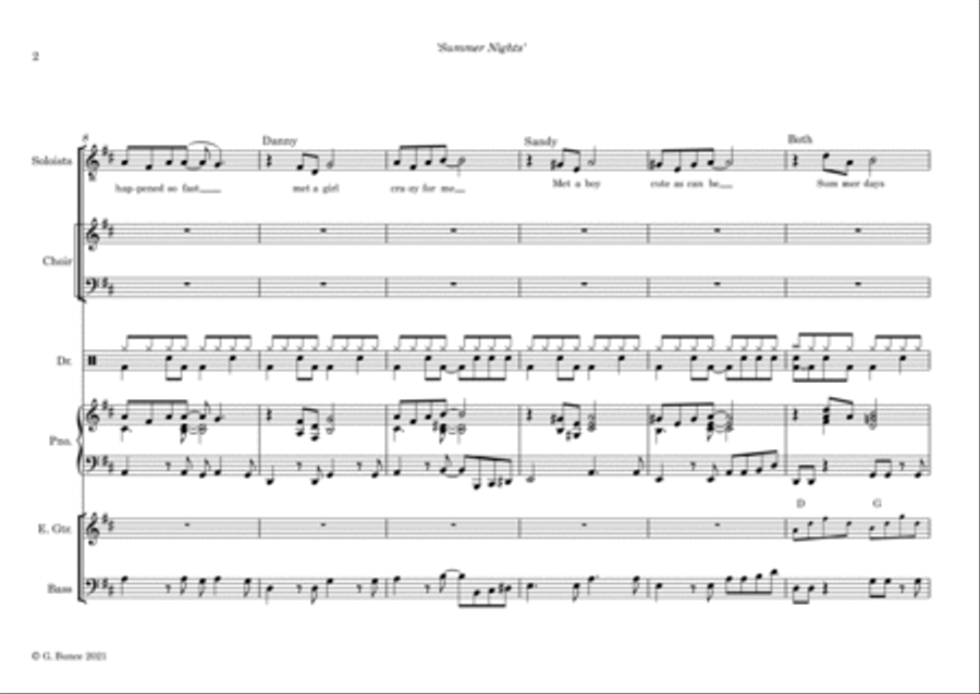 Summer Nights 4-Part scores gallery preview page 2