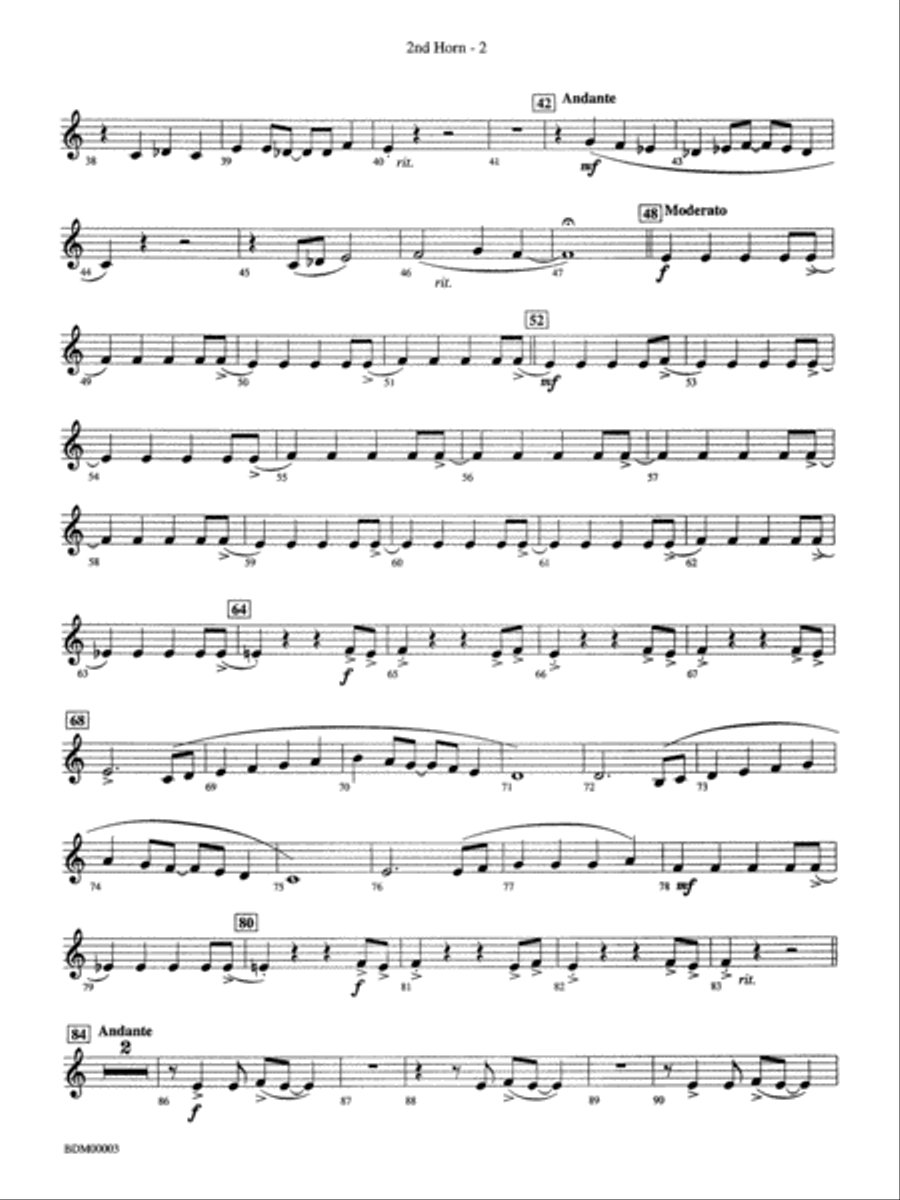 Overture de Argentina: 2nd F Horn Concert Band scores gallery preview page 2