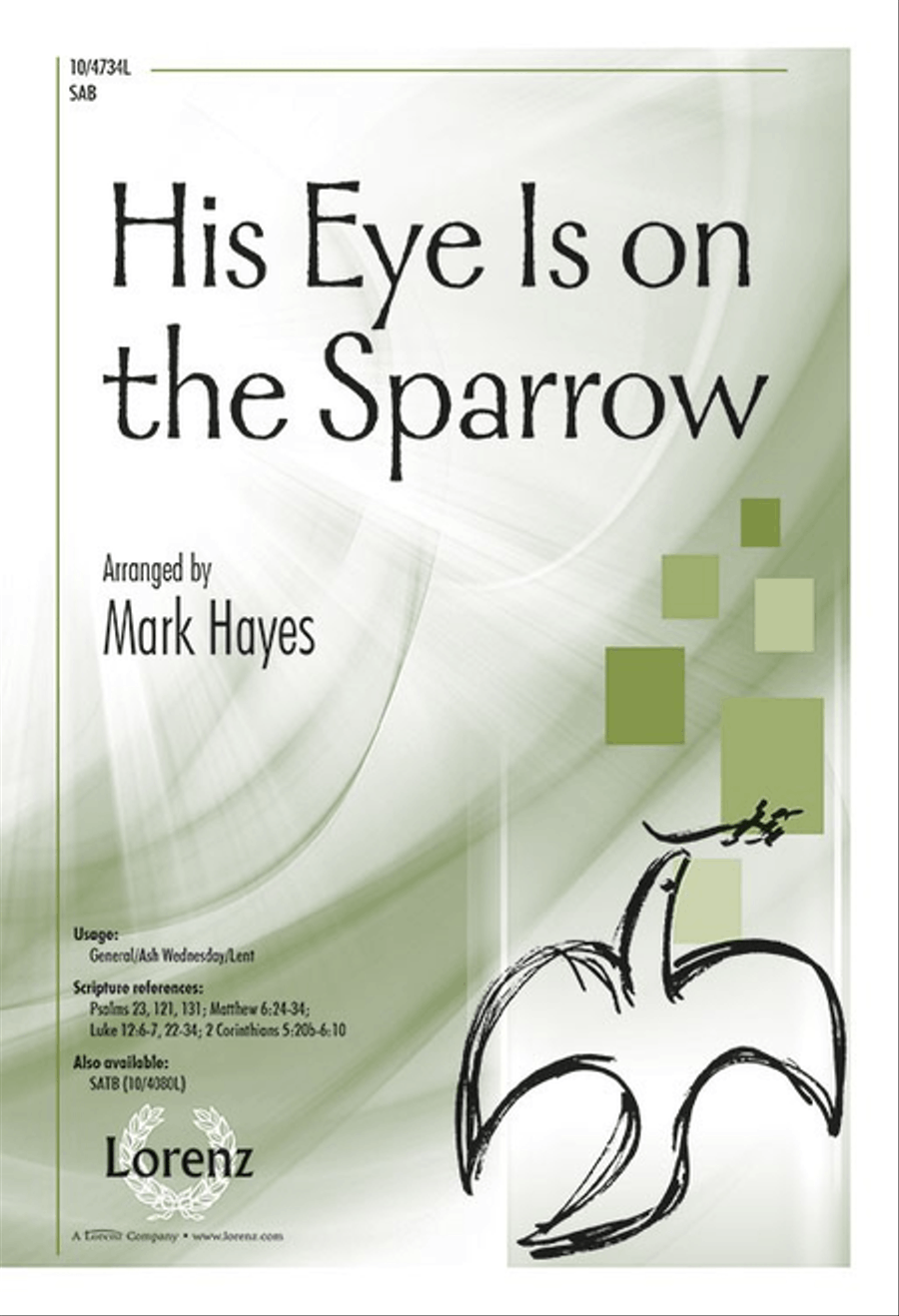 His Eye Is on the Sparrow 3-Part scores gallery preview page 1