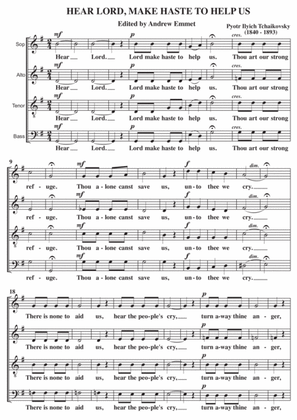 Hear Lord, Make Haste To Help Us A Cappella SATB