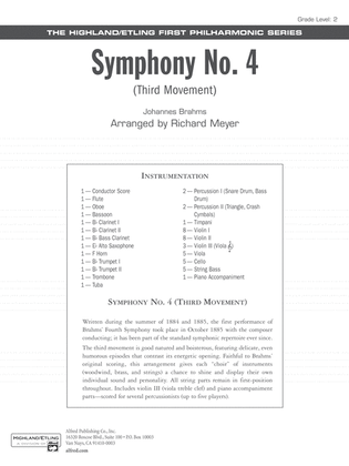 Book cover for Symphony No. 4: Score