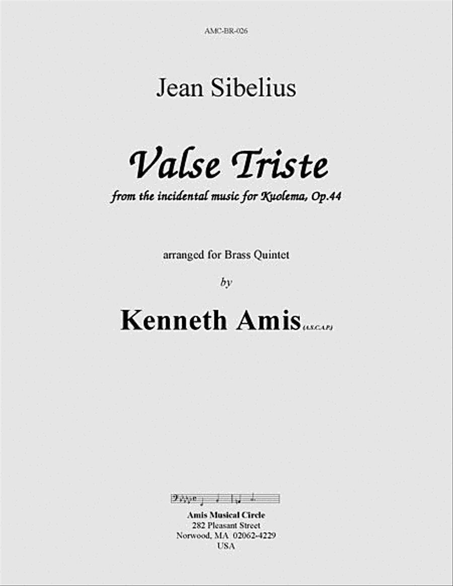 Valse Triste Brass Quintet scores gallery preview page 1