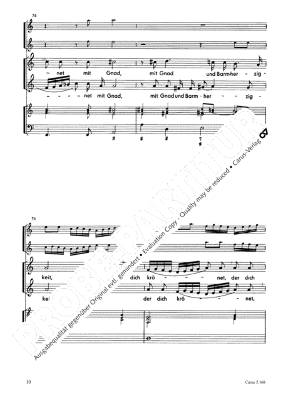 Praise the Almighty, O my spirit (Lobe den Herren, meine Seele) SA scores gallery preview page 11