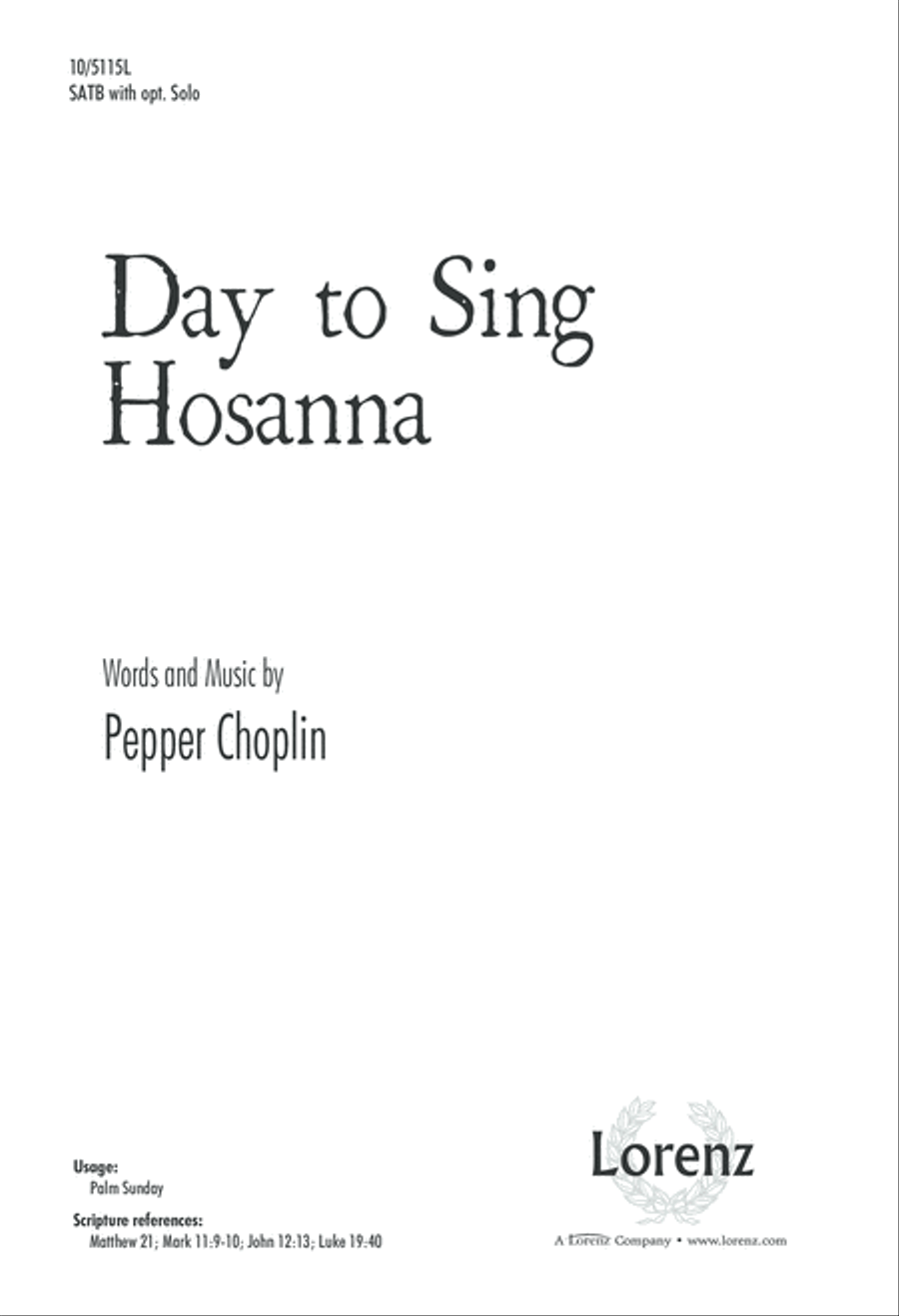 Day to Sing Hosanna