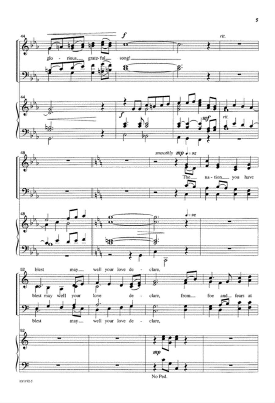 Before You, Lord, We Bow 4-Part scores gallery preview page 5