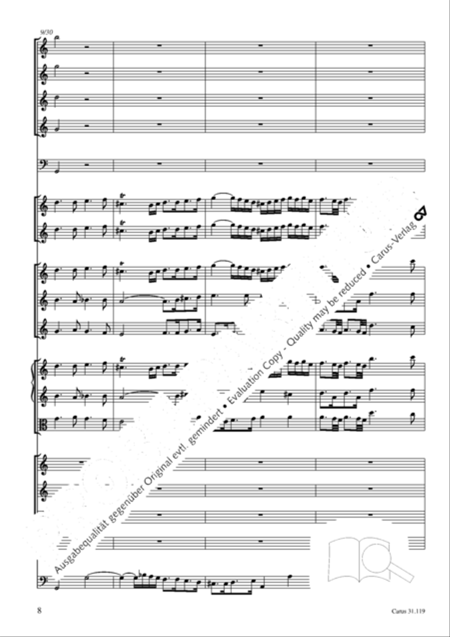 Praise the Lord, O Jerusalem (Preise, Jerusalem, den Herrn) 4-Part scores gallery preview page 9