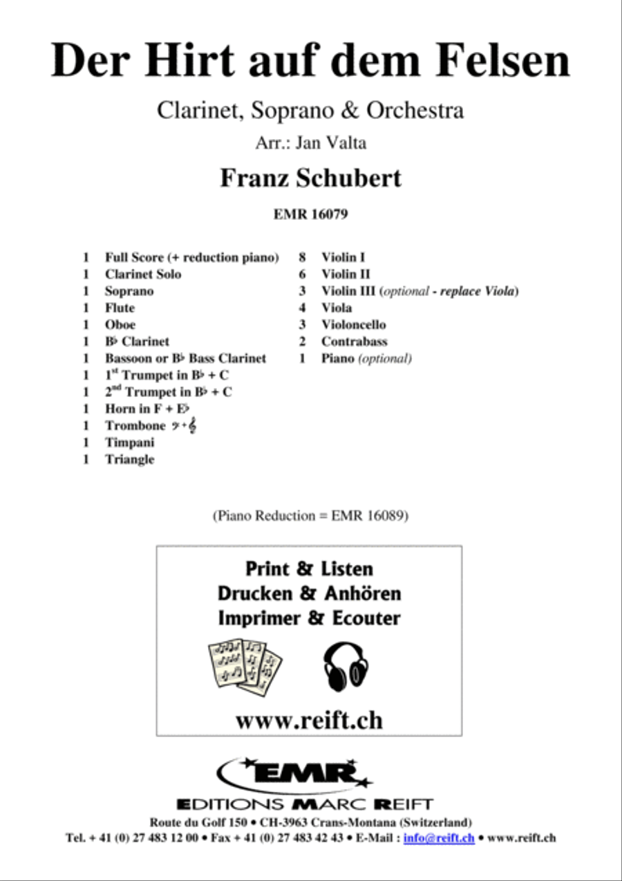 Der Hirt auf dem Felsen Der Hirt auf dem Felsen Orchestra scores gallery preview page 2