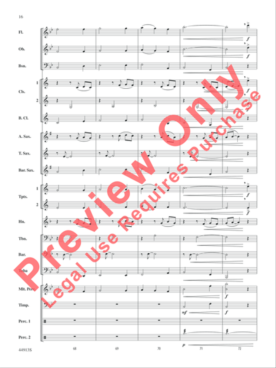 Midnight Carols Midnight Carols Concert Band scores gallery preview page 16